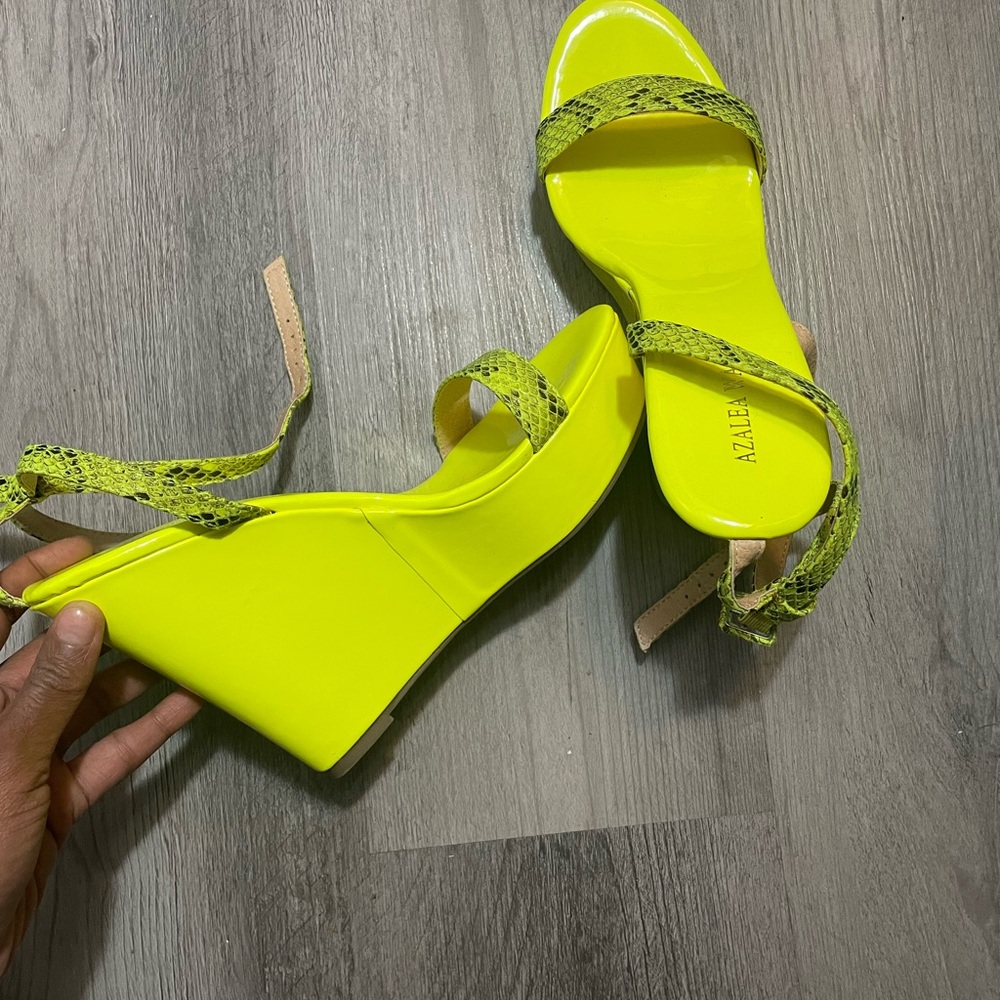 Azalea Neon Wedge Sandals
